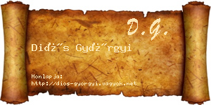 Diós Györgyi névjegykártya