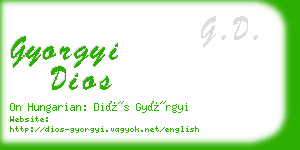 gyorgyi dios business card
