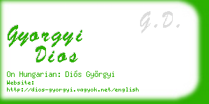 gyorgyi dios business card